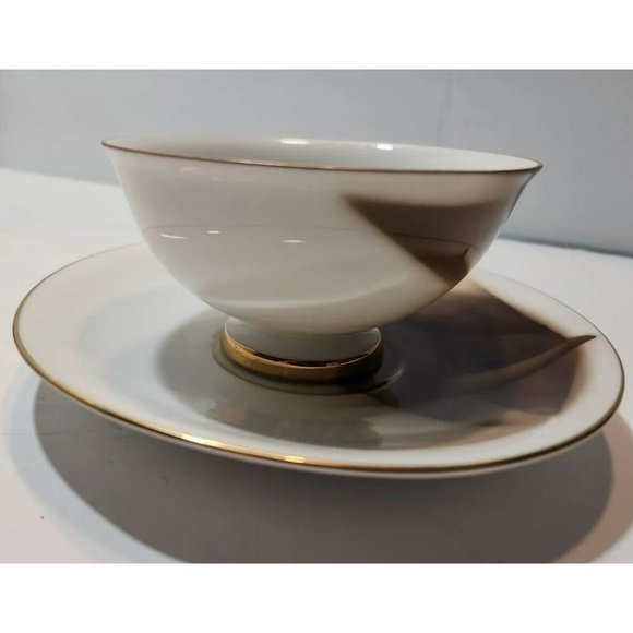 Vtg KRN Handpainted Teacups And Saucers Brown & White China (4) Extremely Rare - Picture 7 of 13
